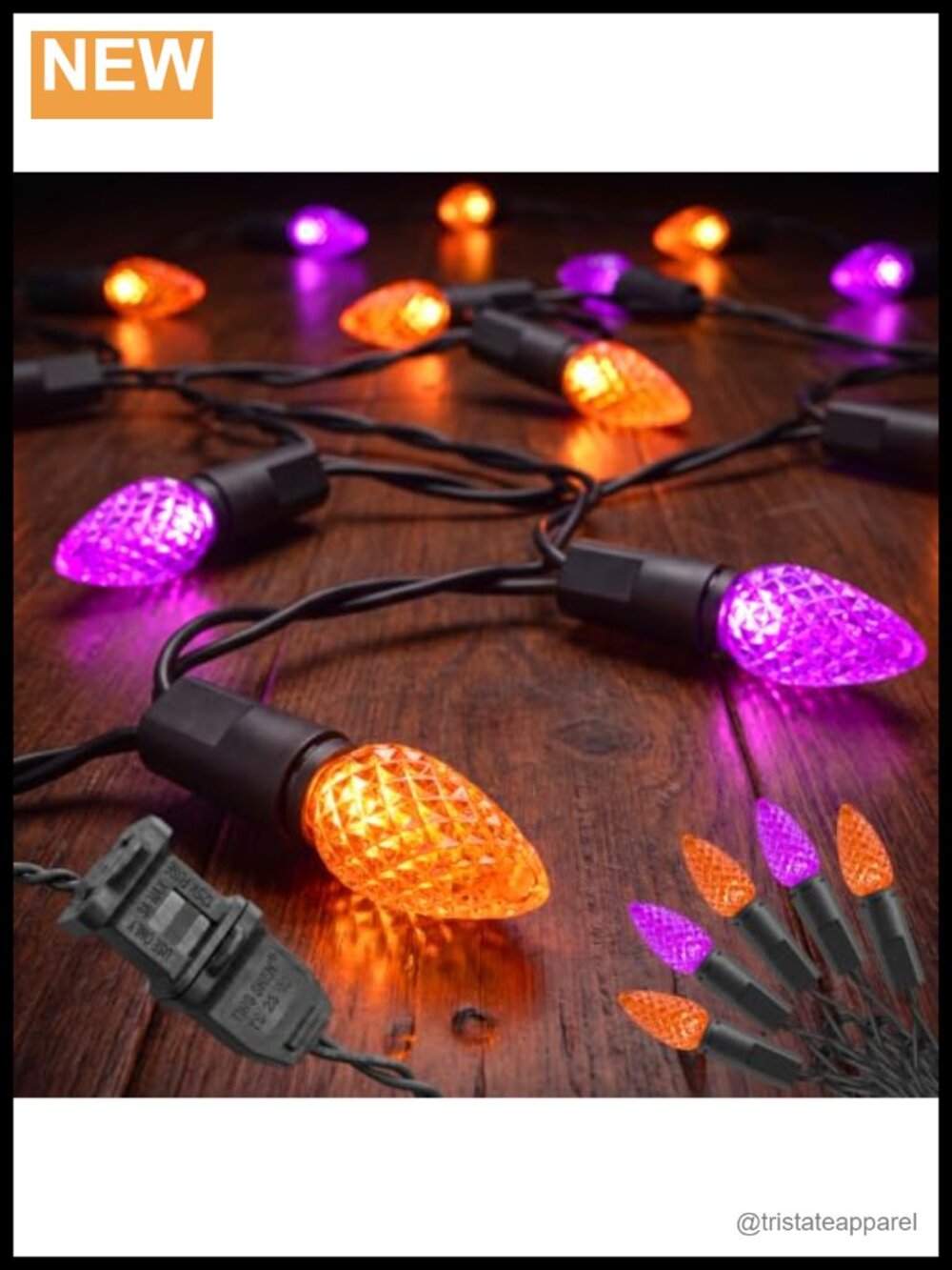 23FT Halloween String Lights 50 LED C3 Connectable Plug-In